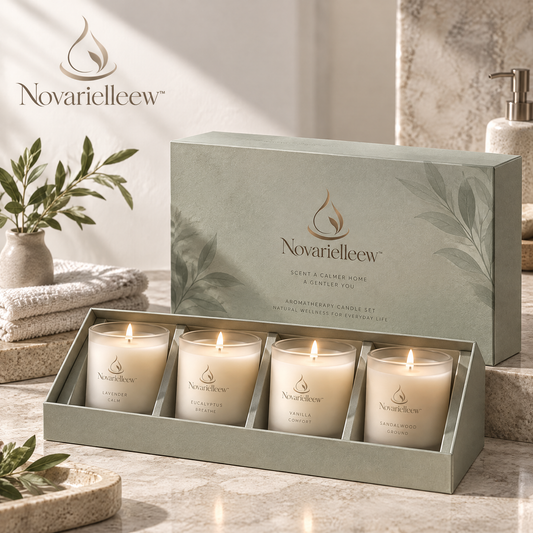 Novarielleew™ Lavender Calm Scented Candle | Home Spa Aromatherapy Candle for Bath, Relaxation & Self-Care