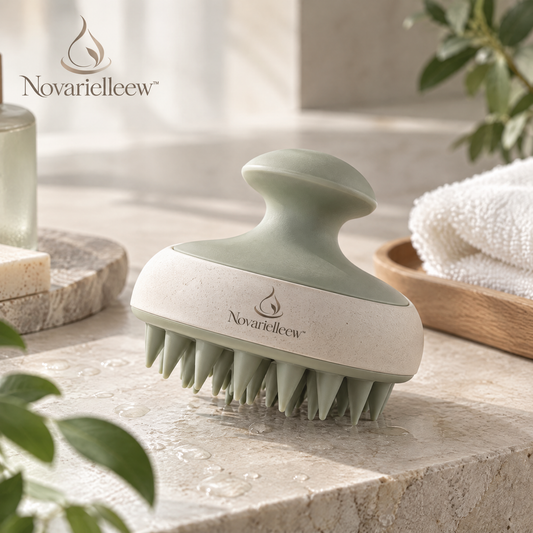 Novarielleew™ Silicone Scalp Massage Brush | Ergonomic Shampoo & Deep-Cleansing Scalp Care Tool