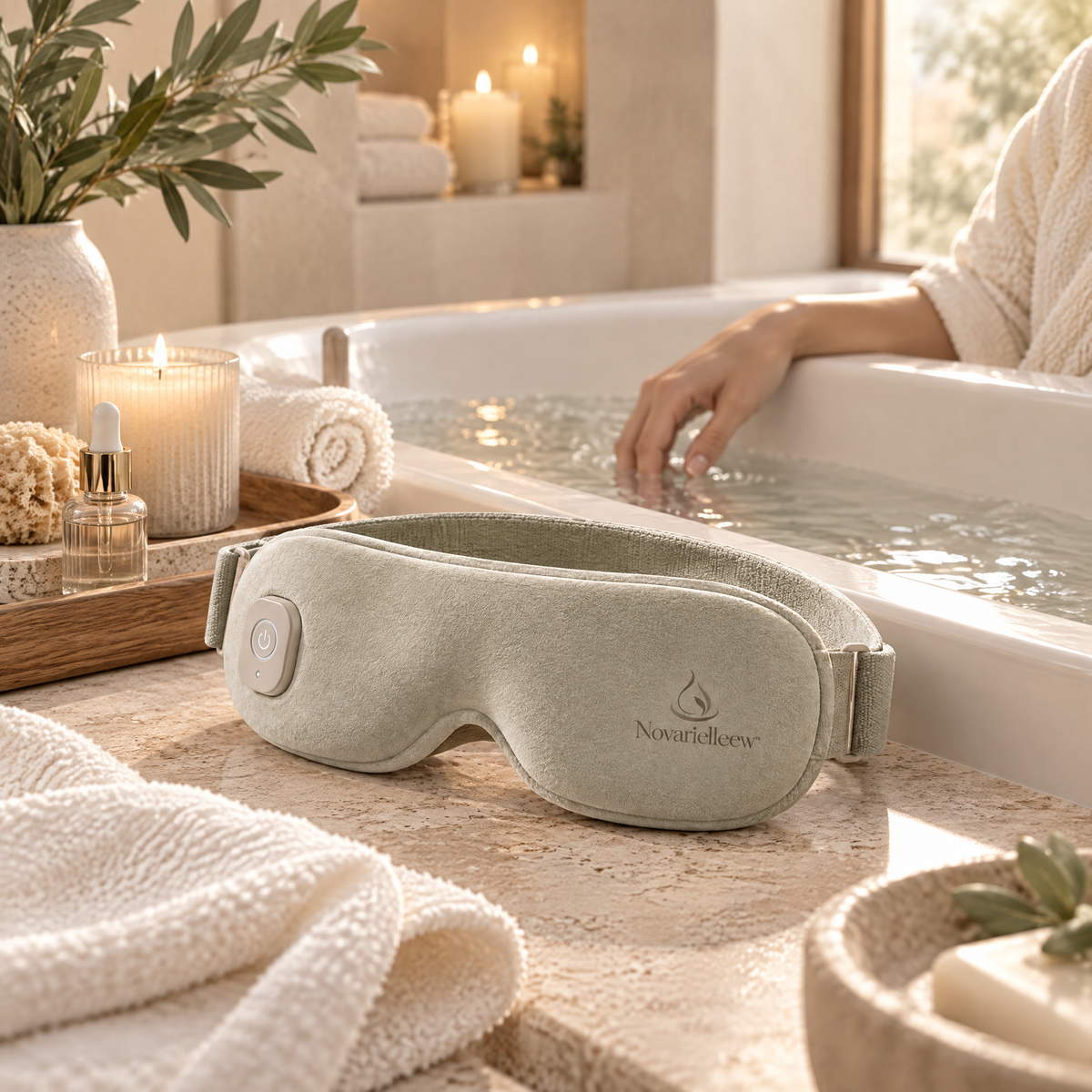 Novarielleew™ Gentle-Warmth Eye Mask | Soft Heated Eye Pillow for Home Spa Relaxation