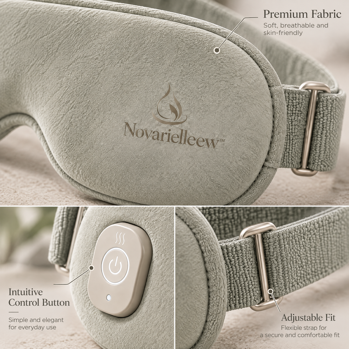 Novarielleew™ Gentle-Warmth Eye Mask | Soft Heated Eye Pillow for Home Spa Relaxation